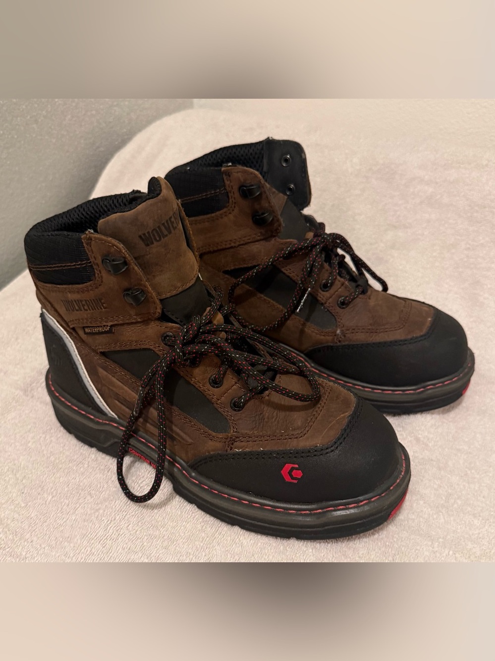 Men's Overman Waterproof 8'' Work Boots - Composite Toe - Brown Size 7